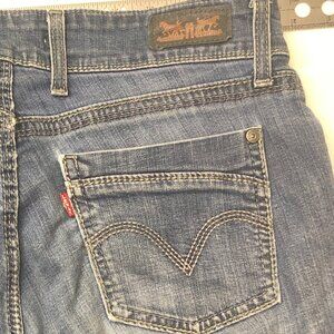 Levi's 529 Distressed Womens Jeans 8M (30x32) Curvy Skinny Leg Stretch Denim